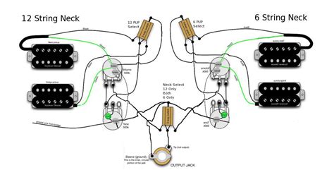 double neck guitar wiring diagram 